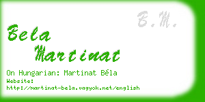 bela martinat business card